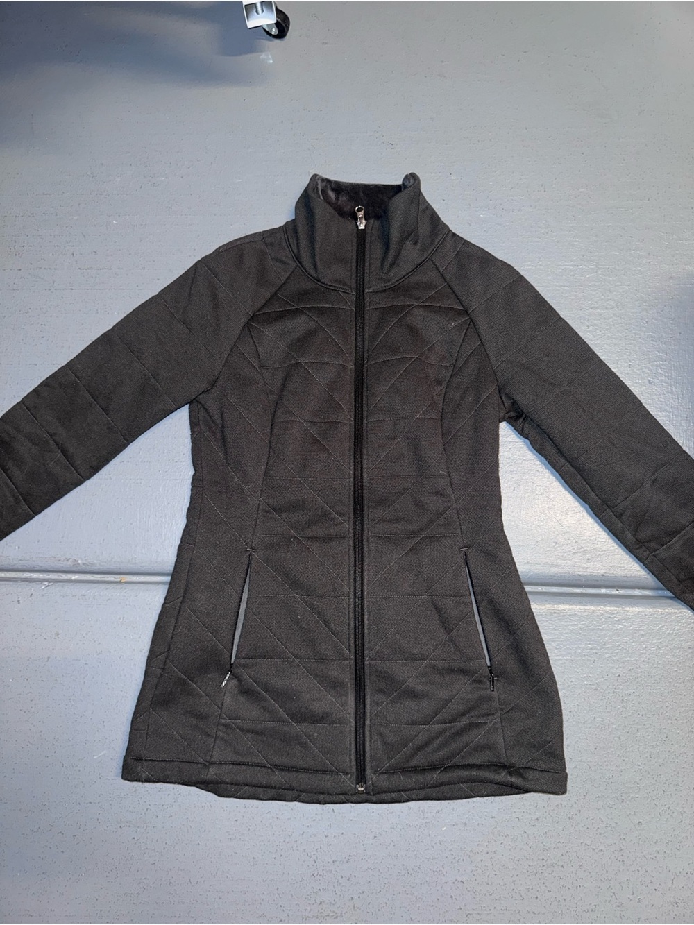 The North Face Black Quilted Mid-Length Puffer Jacket